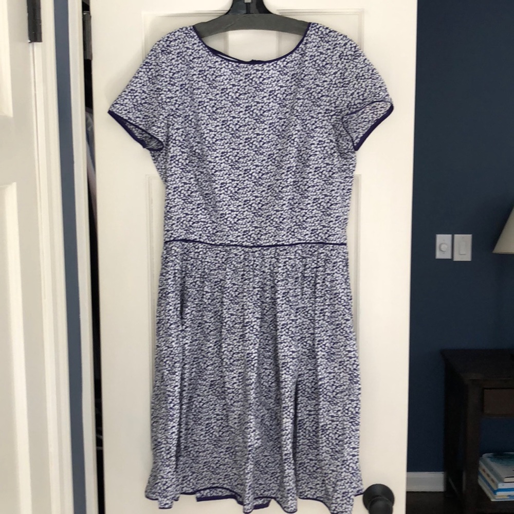 Oscar de la Renta purple & white floral dress